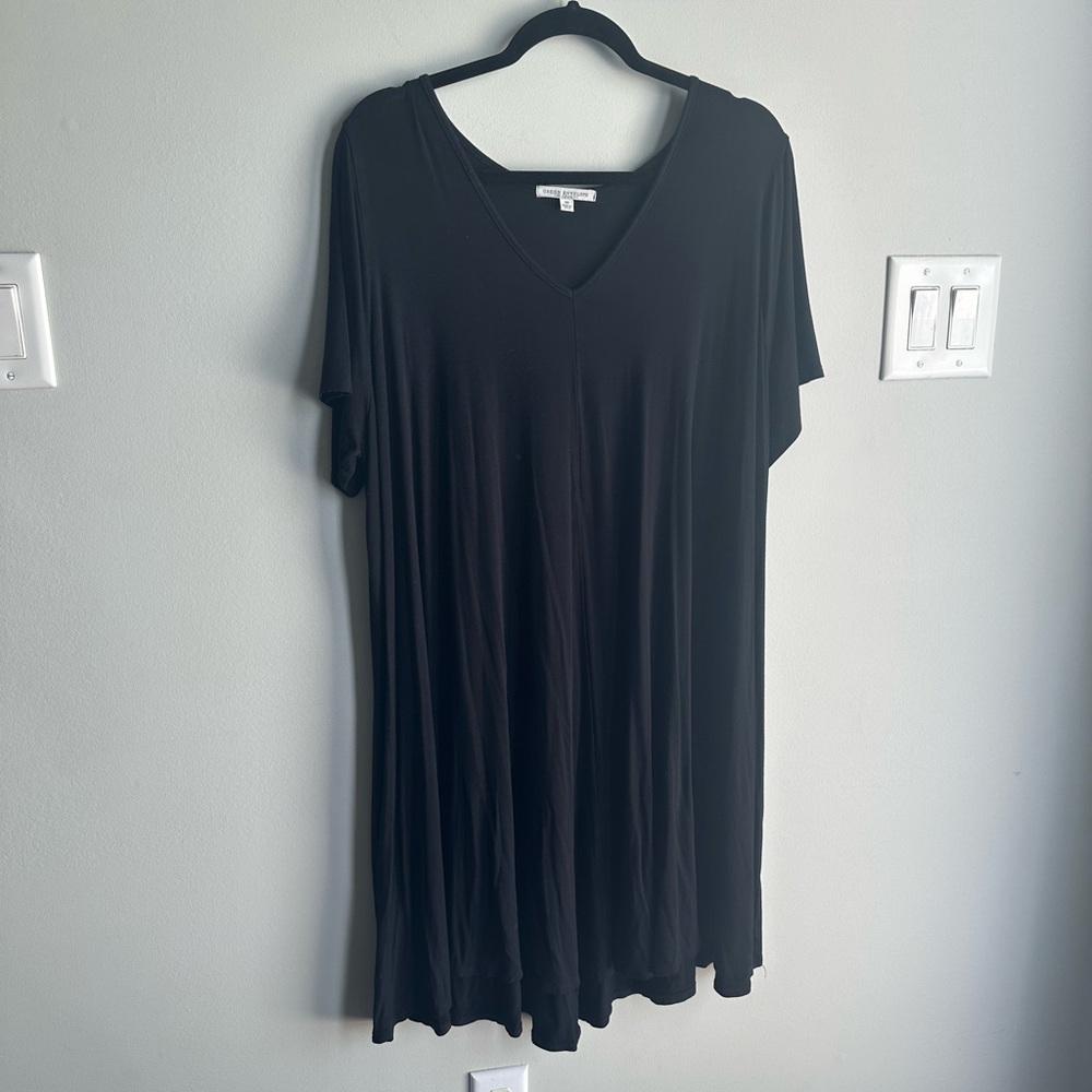 Green envelope v-neck swing dress 3x